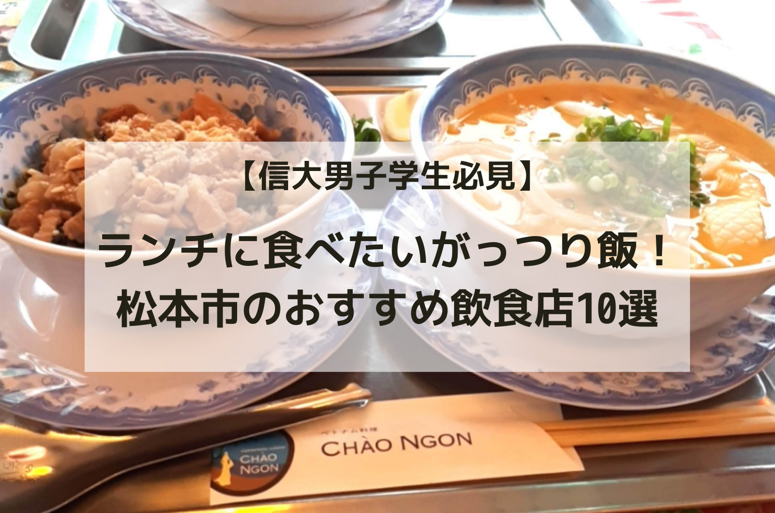 【信州大学の男子大学生必見】ランチに食べたいがっつり飯！松本市のおすすめ飲食店10選